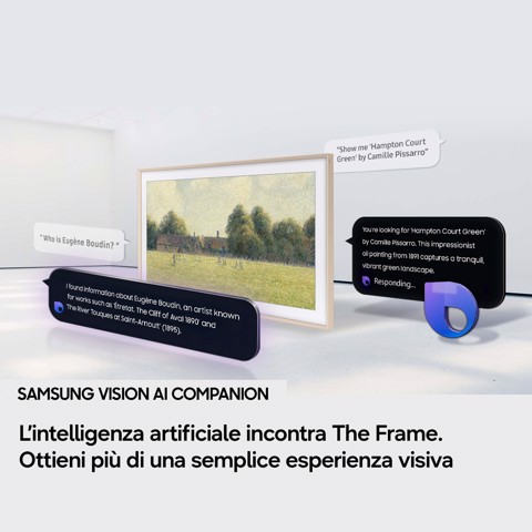 Samsung The Frame Pro AI TV 55" QE55LS03HWUXZT 4K, Processore NQ4 AI Gen3, 4K AI Upscaling, Art Mode, Glare Free, Neo Quantum HDR, Dolby Atmos & OTS, Modern Frame Design, Vision AI Smart TV, 2026