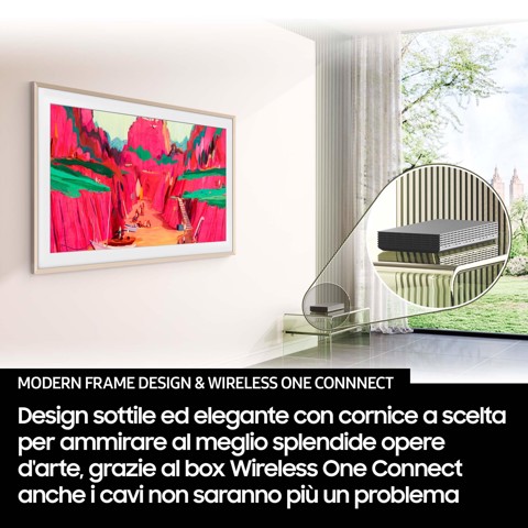 Samsung The Frame Pro AI TV 65" QE65LS03FWUXZT 4K, Processore NQ4 AI Gen3, 4K AI Upscaling, Art Mode, Matte Display, Neo Quantum HDR, Dolby Atmos & OTS, Modern Frame Design, Vision AI Smart TV, 2025