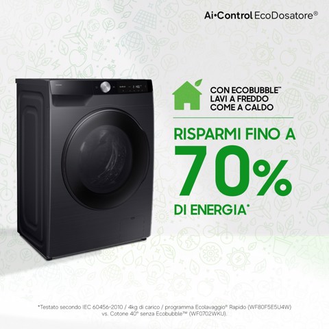 Samsung WD90DG6G94BB/U3 lavasciuga Libera installazione Caricamento frontale Nero