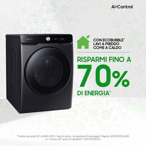 Samsung WF20DG8650BV lavatrice Caricamento frontale 20 kg 1000 Giri/min Nero