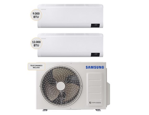 Samsung WindFree Comfort Condizionatore DUAL split 9000+12000btu 5KwAJ050TXJ2KGEU+AR09TXFCAWKNEU+AR12BXFCAWKNEU Climatizzatore Fisso
