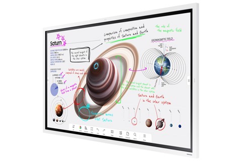 Samsung WM55B lavagna interattiva 139,7 cm (55") 3840 x 2160 Pixel Touch screen Grigio, Bianco