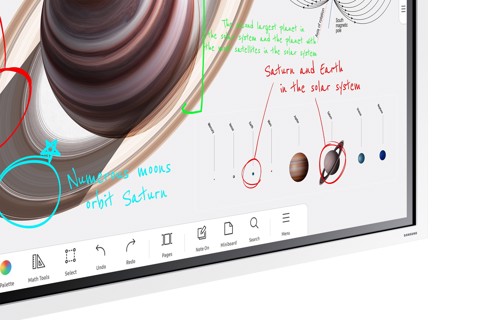 Samsung WM55B lavagna interattiva 139,7 cm (55") 3840 x 2160 Pixel Touch screen Grigio, Bianco
