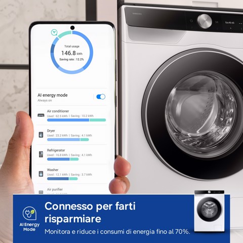 Samsung WW11DG6B85LK lavatrice Caricamento frontale 11 kg 1400 Giri/min Bianco