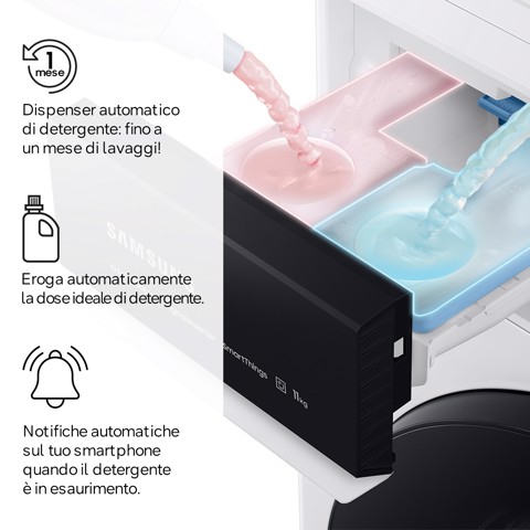 Samsung WW11DG6B85LK lavatrice Caricamento frontale 11 kg 1400 Giri/min Bianco