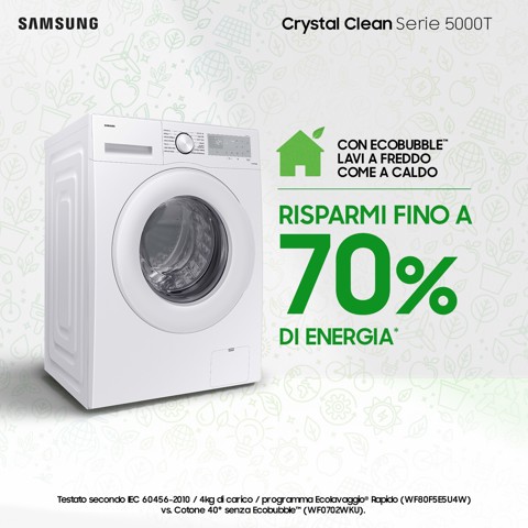 Samsung WW90CGC04DTH lavatrice Caricamento frontale 9 kg 1400 Giri/min A Bianco