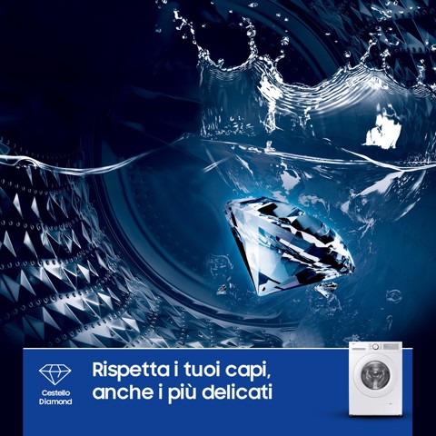 Samsung WW90CGC04DTH lavatrice Caricamento frontale 9 kg 1400 Giri/min A Bianco