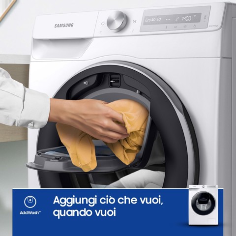 Samsung WW90T684DLH lavatrice Caricamento frontale 9 kg 1400 Giri/min A Bianco