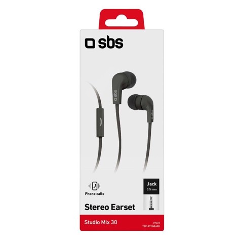 SBS Auricolari filo stereo in-ear Flat Studio Mix 30