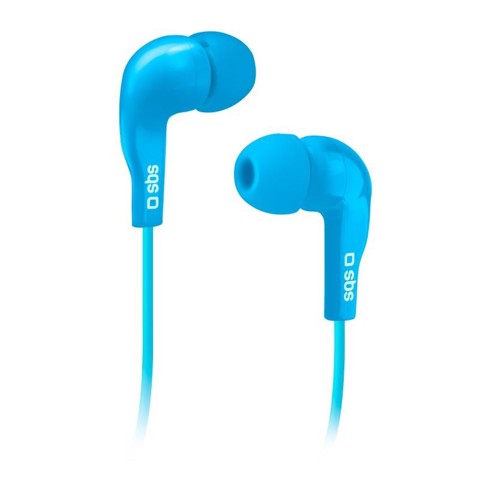 SBS Auricolari filo stereo in-ear Studio Mix 10, jack 3,5 mm con microfono e tasto alla risposta Azzurro