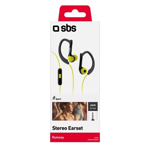 SBS Auricolari Sport in-ear con archetto e filo stereo