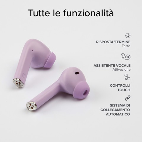SBS Beat Free Auricolare True Wireless Stereo (TWS) In-ear Chiamate/Musica/Sport/Tutti i giorni Bluetooth Viola
