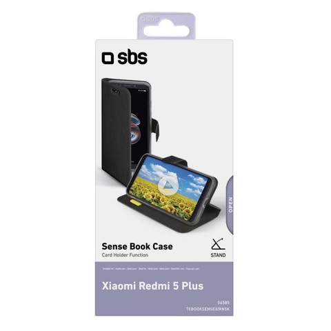 SBS Book Sense custodia per cellulare 15,2 cm (5.99") Custodia a borsellino Nero