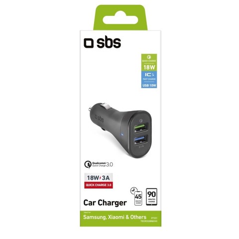 SBS Caricabatterie da auto USB - Quick Charge