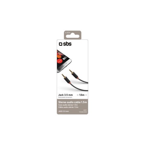 SBS Cavo audio stereo Jack 3,5 mm per cellulari e smartphone