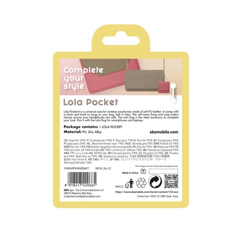 SBS CMEARPHONEBAGT accessorio per cuffia Custodia