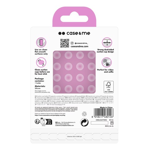 SBS CMSILSUCTION3 supporto per personal communication Supporto passivo Telefono cellulare/smartphone Rosa