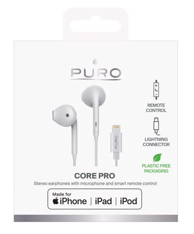 SBS Core Pro Auricolare Cablato In-ear Musica e Chiamate Bianco