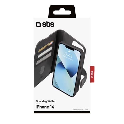 SBS Duo Mag custodia per cellulare 15,5 cm (6.1") Custodia a libro Nero
