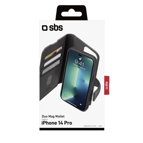 SBS Duo Mag custodia per cellulare 15,5 cm (6.1") Custodia a libro Nero