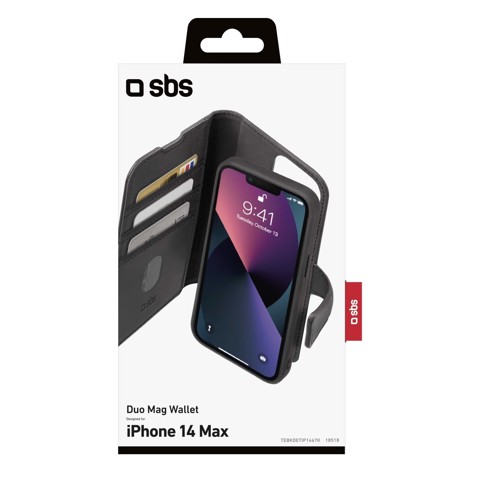 SBS Duo Mag custodia per cellulare 17 cm (6.7") Custodia a libro Nero