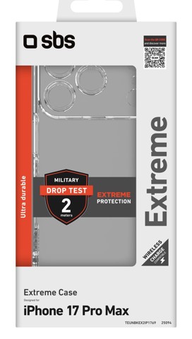 SBS Extreme X2 Cover Trasparente iphone 17promax
