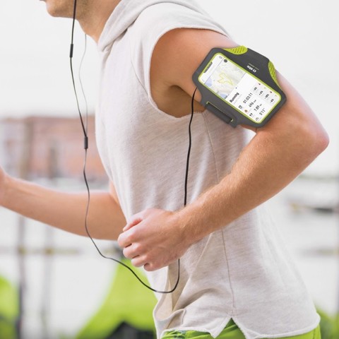 SBS Fascia da braccio running XXXL per smartphone fino a 6,7" con finestra touch