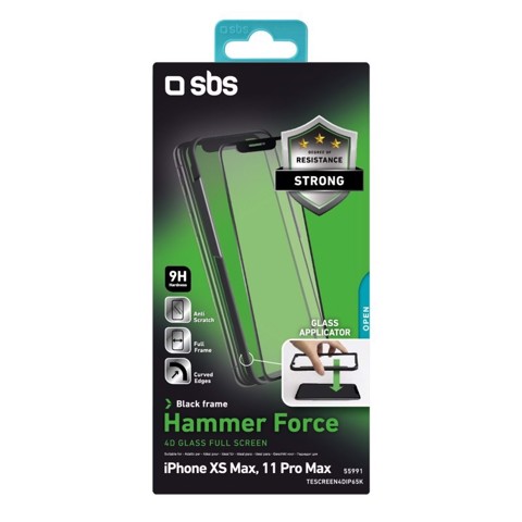 SBS Glass screen protector 4D Full Glass per iPhone 11 Pro Max/XS Max