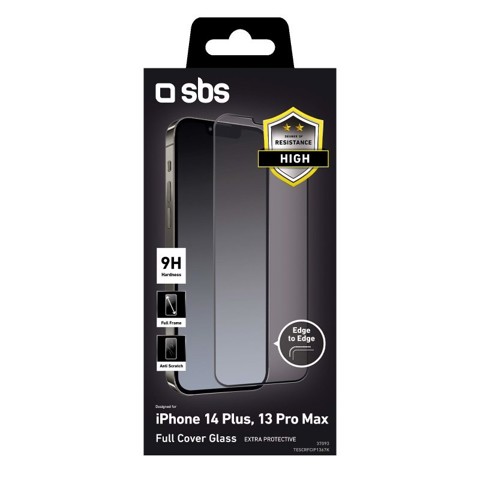 SBS Glass screen protector Full Cover per iPhone 13 Pro Max/iPhone 14 Plus