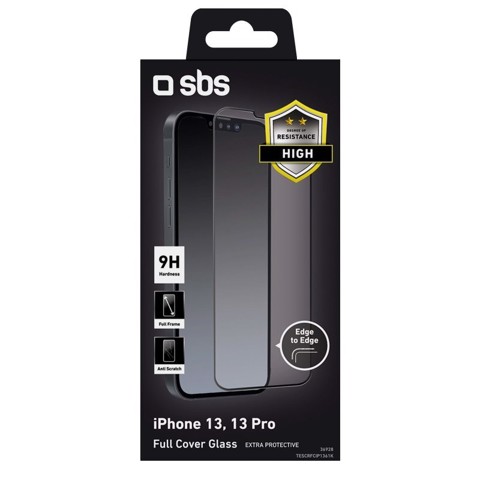 SBS Glass screen protector Full Cover per iPhone 13/13 Pro/iPhone 14