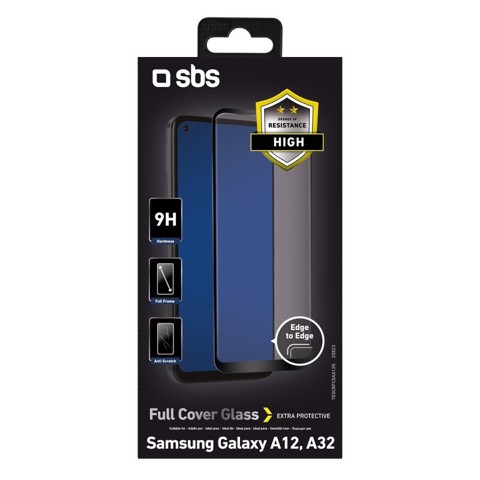 SBS Glass screen protector Full Cover per Samsung Galaxy A12/A32 5G/M12/A13 4G-5G/A03/A04s