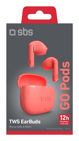 SBS Go Pods Auricolare True Wireless Stereo (TWS) In-ear Musica e Chiamate USB tipo-C Bluetooth Rosso