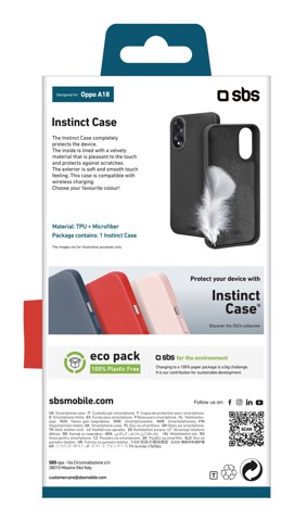 SBS Instinct custodia per cellulare 16,7 cm (6.56") Cover Nero