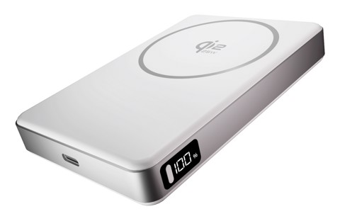 SBS LCD Pure Power Mag Polimeri di litio (LiPo) 10000 mAh Carica wireless Bianco