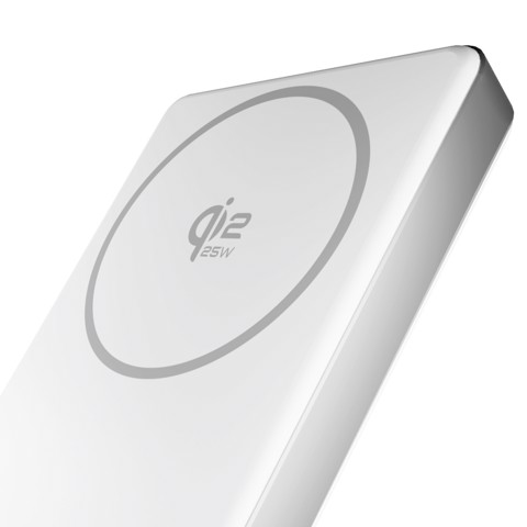 SBS LCD Pure Power Mag Polimeri di litio (LiPo) 10000 mAh Carica wireless Bianco