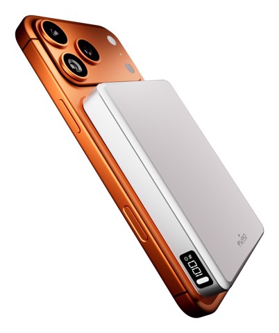 SBS LCD Pure Power Mag Polimeri di litio (LiPo) 10000 mAh Carica wireless Bianco