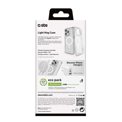 SBS Light Mag Cover Trasparente magsafe iphone 16 pro