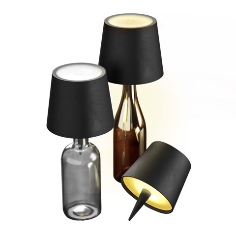 SBS MHBOTTLAMP lampada da tavolo LED Nero