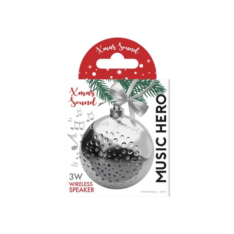 SBS MHSPXMASBALLA altoparlante portatile e per feste Argento 3 W