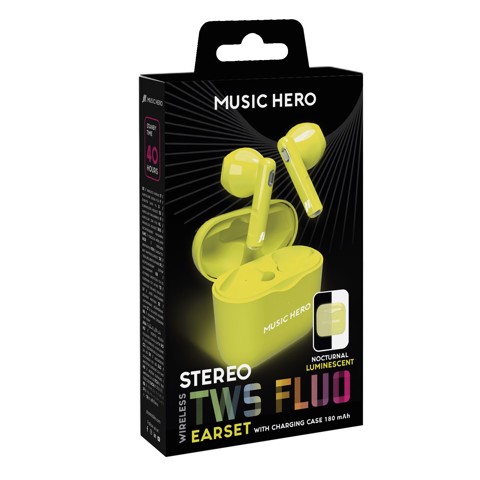 SBS MHTWSFLUOY cuffia e auricolare True Wireless Stereo (TWS) In-ear Musica e Chiamate Giallo