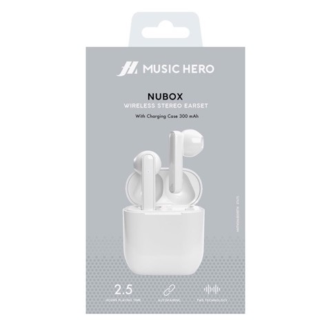 SBS Nubox Auricolare True Wireless Stereo (TWS) In-ear Musica e Chiamate USB tipo-C Bluetooth Bianco