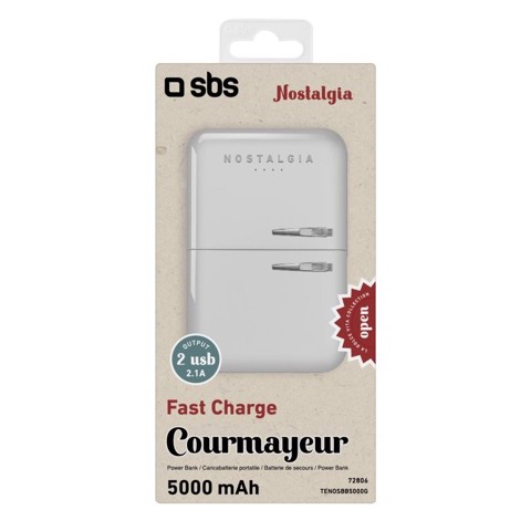 SBS Power bank da 5000 mAh Courmayeur