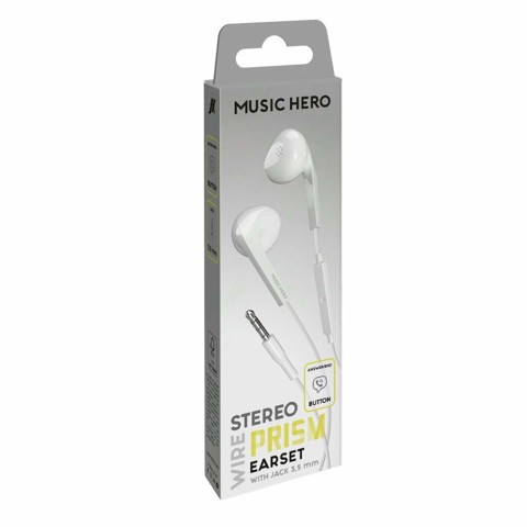SBS Prism Auricolare Cablato In-ear Musica e Chiamate Bianco