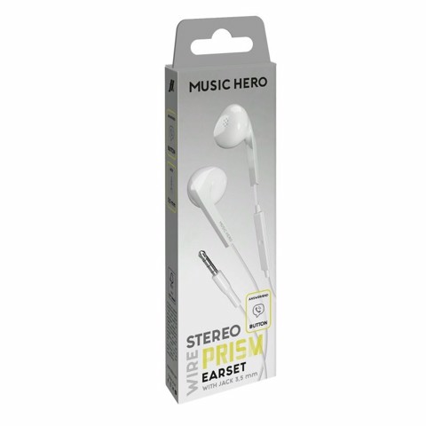 SBS Prism Auricolare Cablato In-ear Musica e Chiamate Bianco
