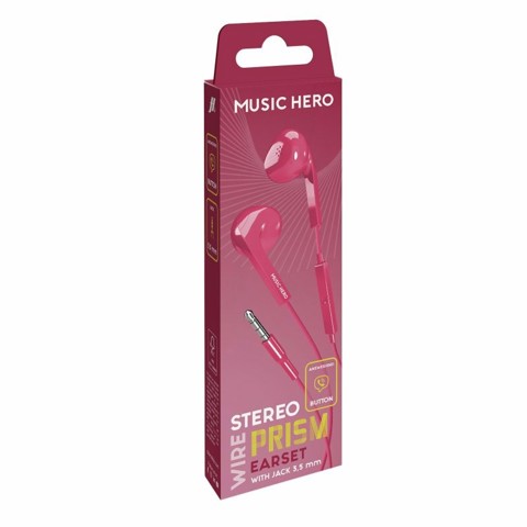 SBS Prism Auricolare Cablato In-ear Musica e Chiamate Rosa