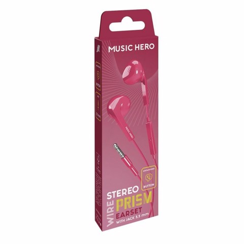 SBS Prism Auricolare Cablato In-ear Musica e Chiamate Rosa