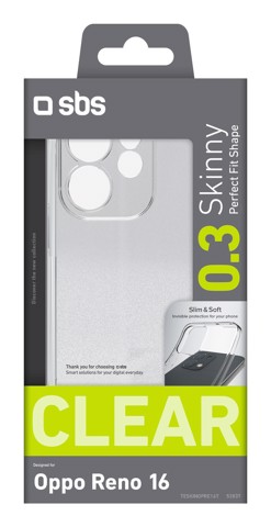 SBS Skinny custodia per cellulare 16,1 cm (6.32") Cover Trasparente