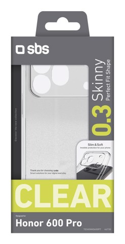 SBS Skinny custodia per cellulare 16,7 cm (6.57") Cover Trasparente