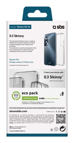 SBS Skinny custodia per cellulare 16,9 cm (6.67") Cover Trasparente