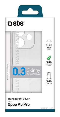 SBS Skinny Cover Trasparente oppo a5 pro